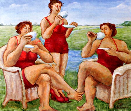 Een zonnige dag is ook niet weg | 2005 acry l 50 x 60 cm 